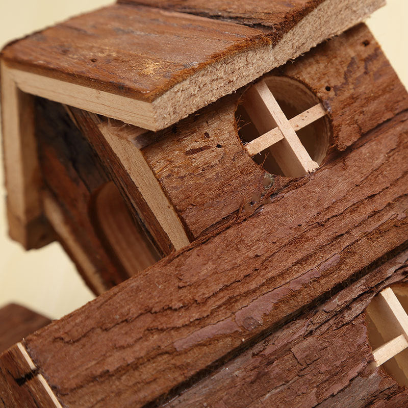 Hamster Solid Wood Luxury Villa Log House Pet Supplies Panda...