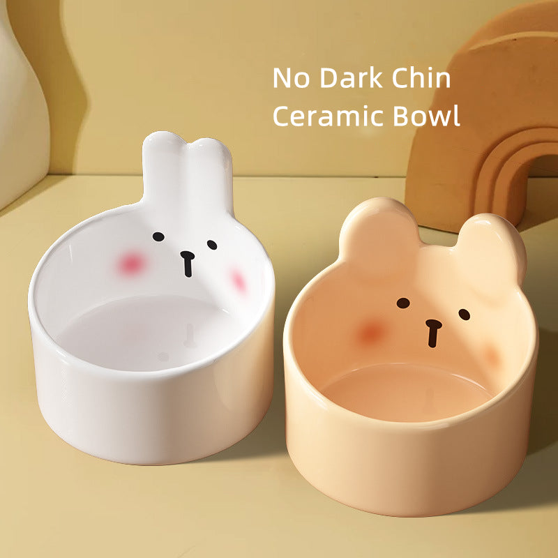 Household Pet Ceramic Bowl Large Caliber Dog Food Supplies Kitten...