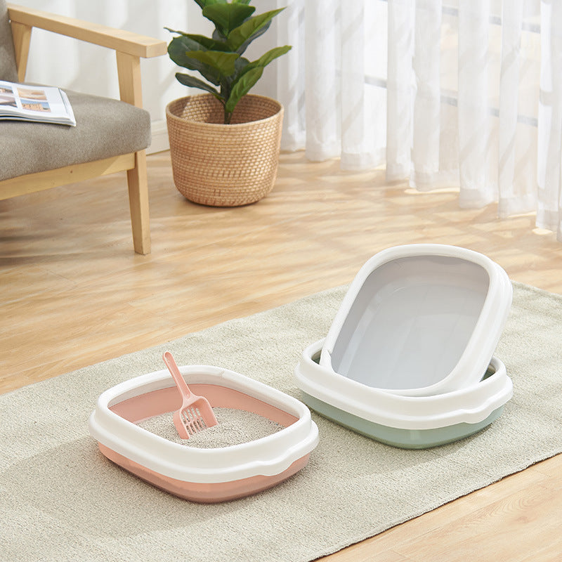 Large Cat Litter Box Detachable Anti