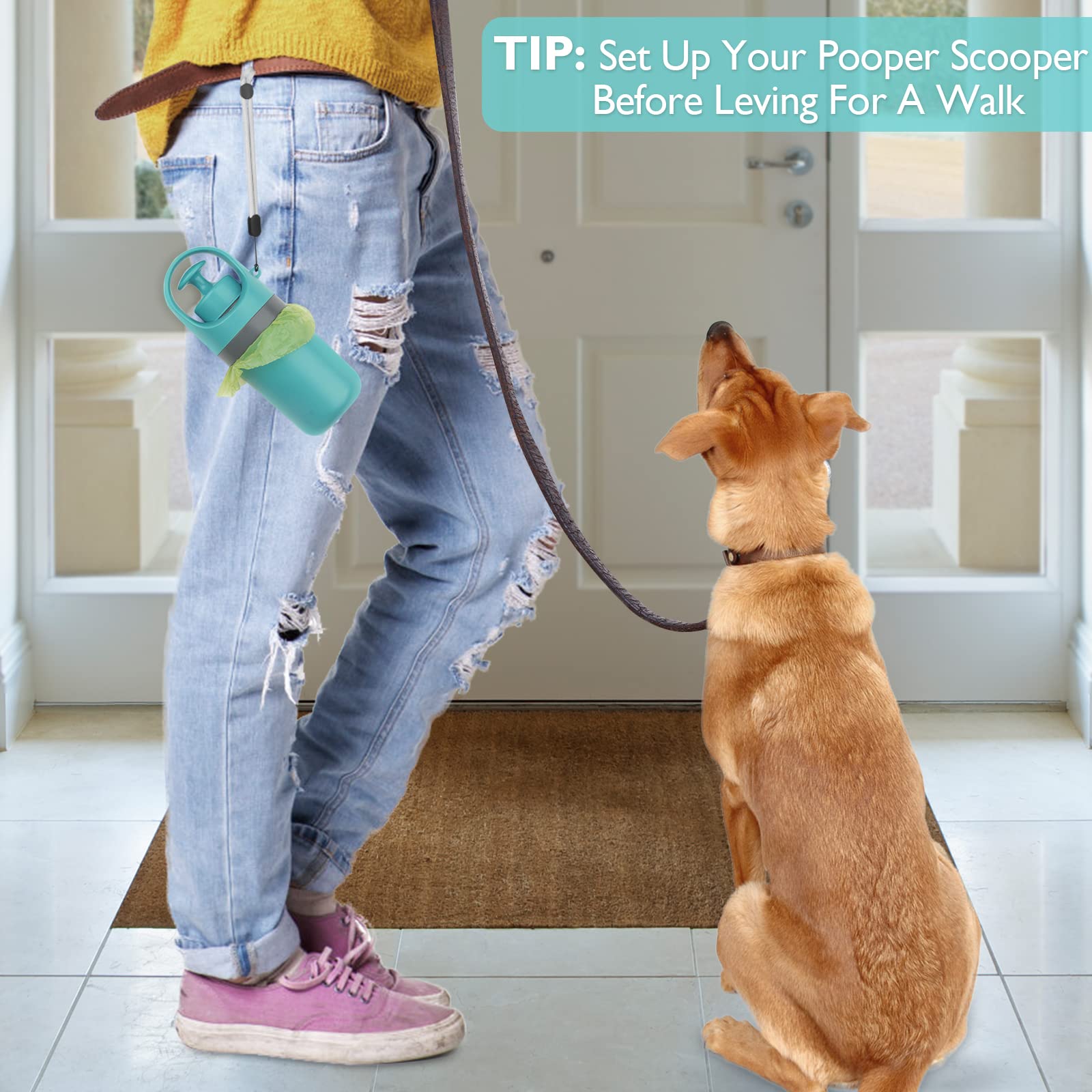 Portable Harness Pet Bath Brush with Shampoo Dispenser