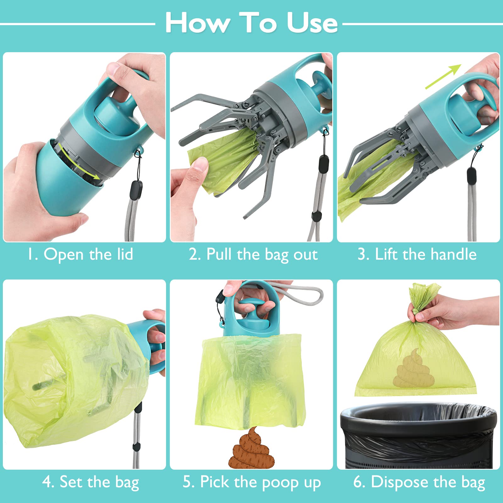 Portable Harness Pet Bath Brush with Shampoo Dispenser