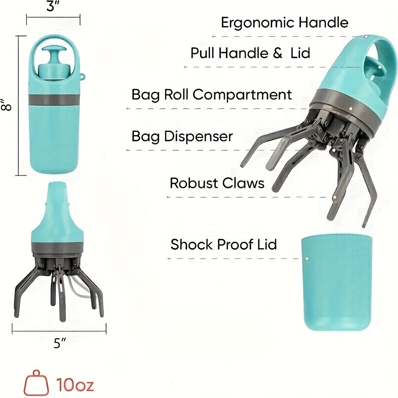 Portable Harness Pet Bath Brush with Shampoo Dispenser