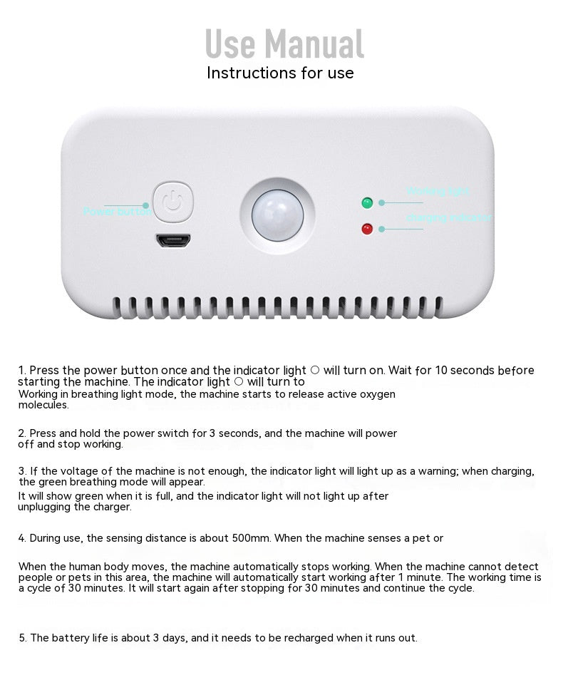 Plastic Pet Deodorizer Air Purifier