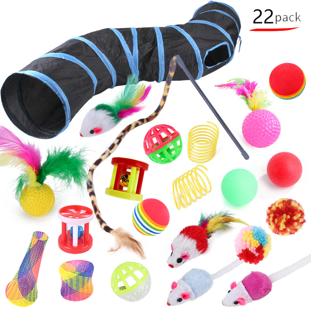 Set Funny Assembled Cat Enrichment Toy