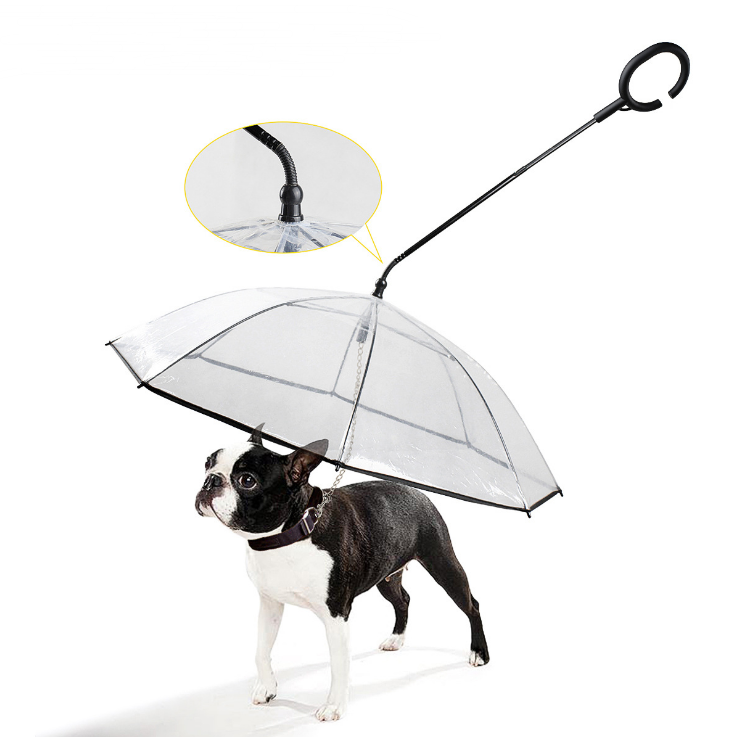Hot Selling Transparent Pet Supplies Adjustable C Type Umbrella
