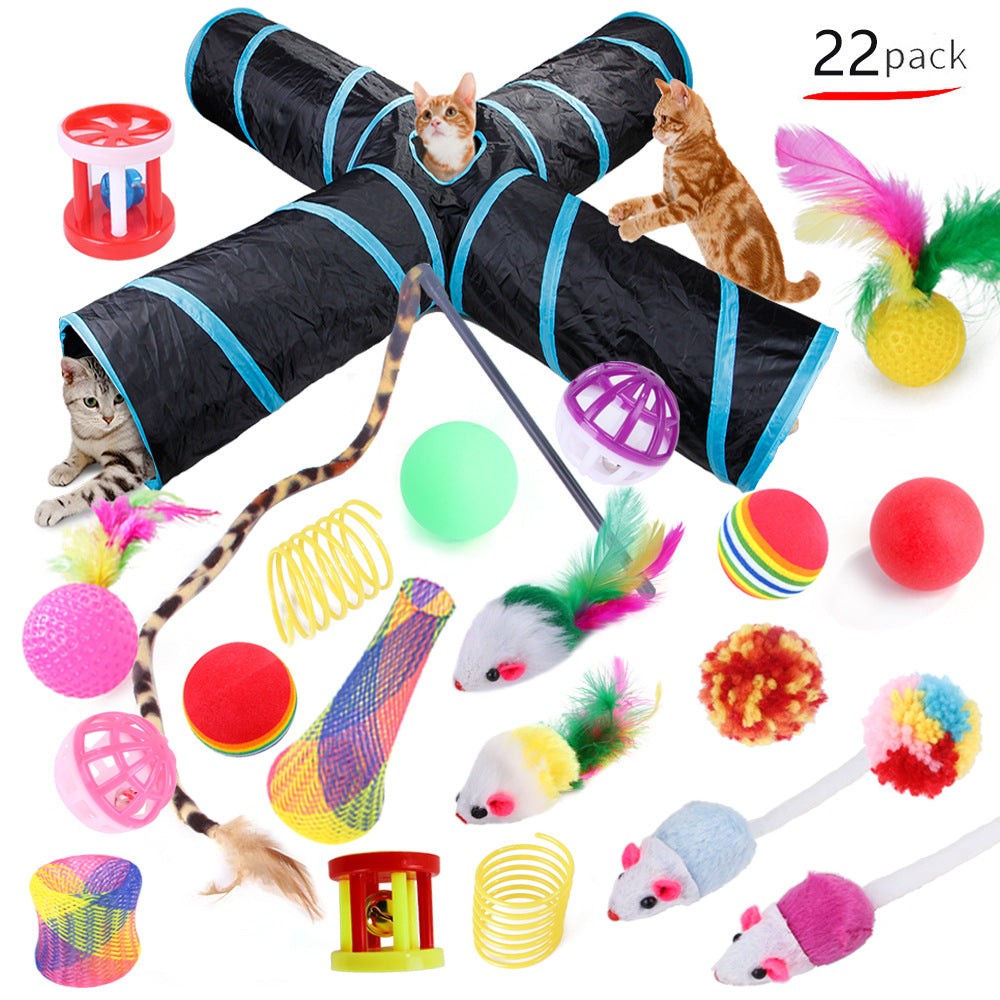 Set Funny Assembled Cat Enrichment Toy