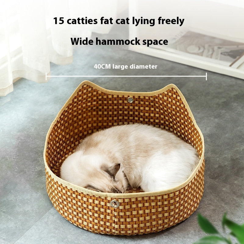 Rattan Nest Springsummer Cat Comfort Bed
