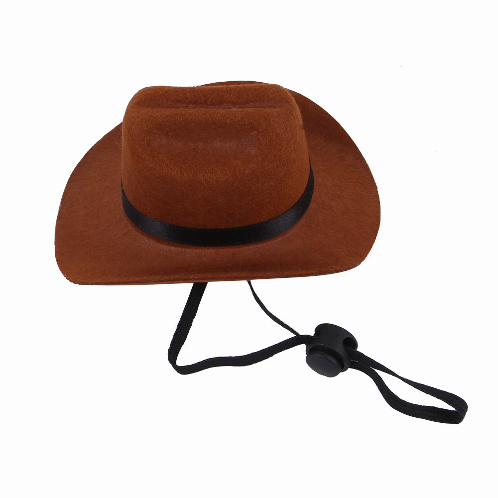 Pet Dog Cowboy Hat Headgear Cat