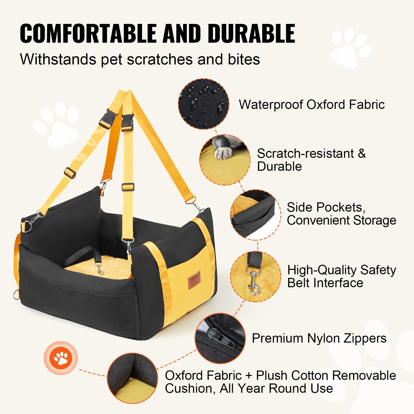 Vevor Dog Booster Car Seat Pet
