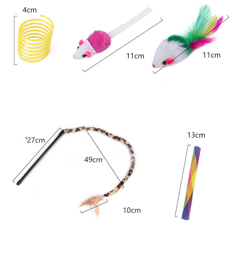 Set Funny Assembled Cat Enrichment Toy