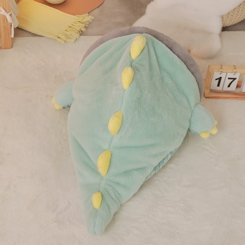 Warm Semi Enclosed Dinosaur Cat Bed