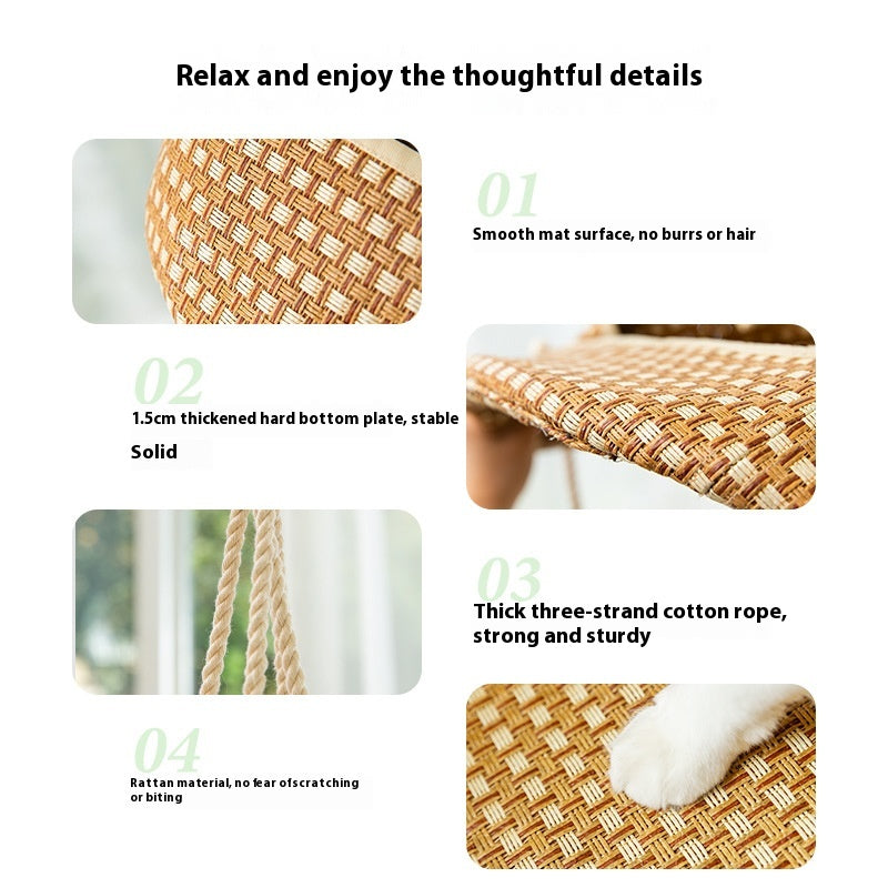 Rattan Nest Springsummer Cat Comfort Bed