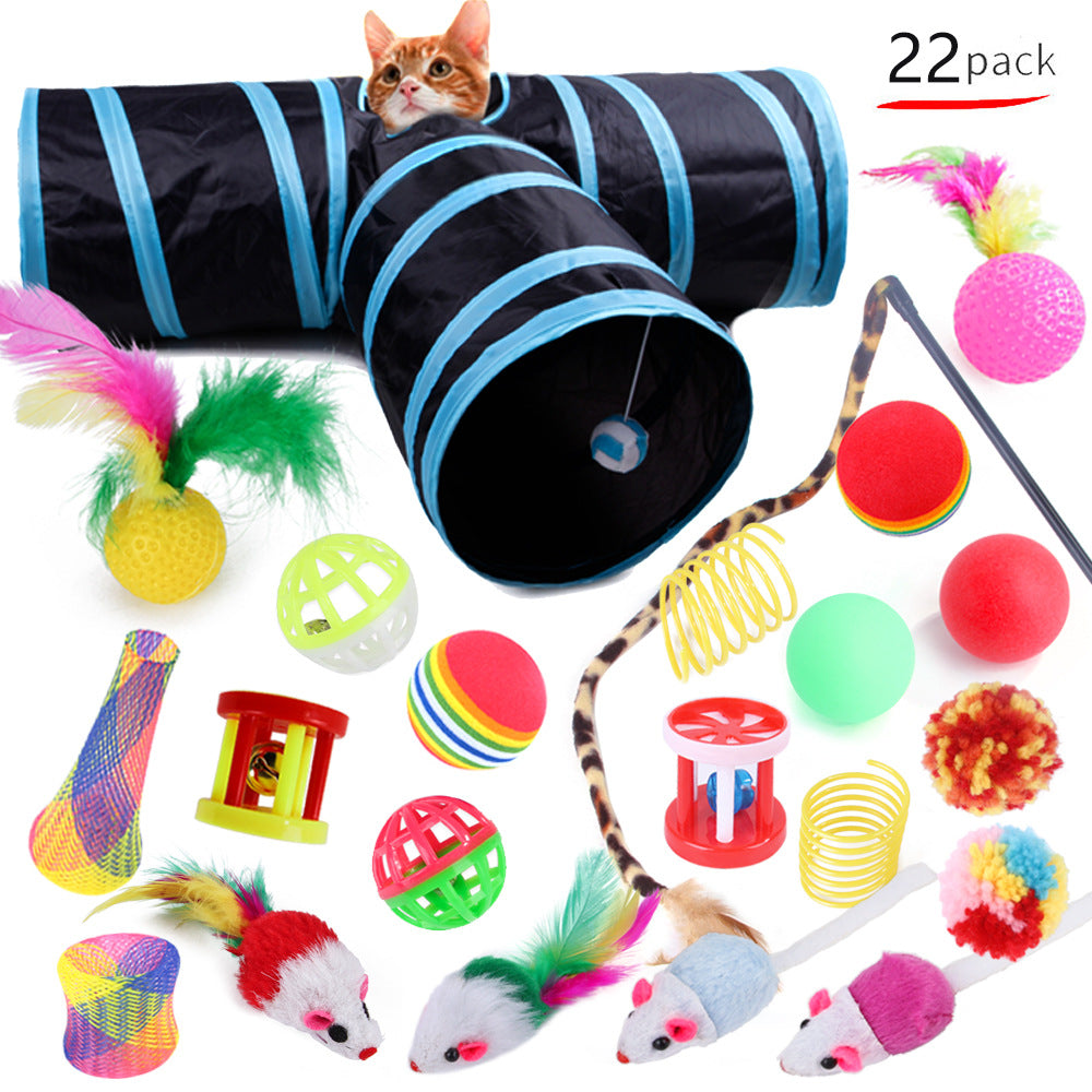Set Funny Assembled Cat Enrichment Toy