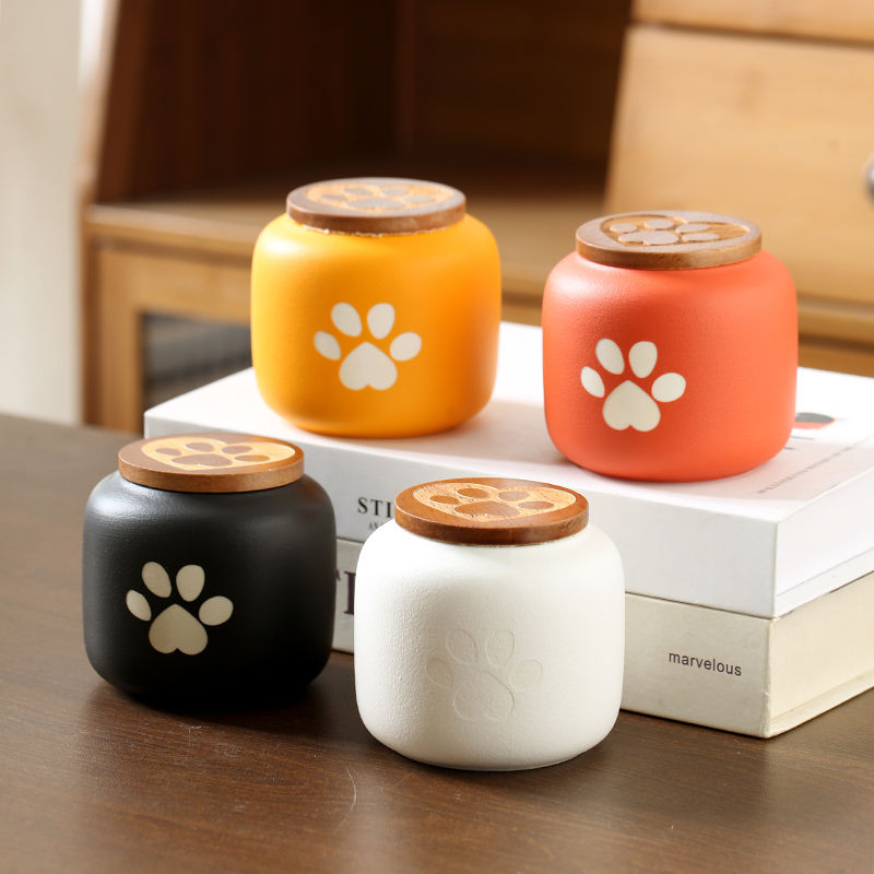 Ceramic Pet Funeral Urn Moisture-proof Keep Dry Cinerary Casket