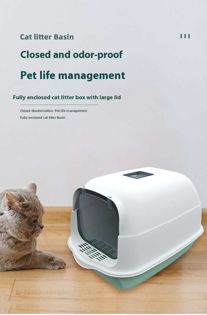 Litter Box Fully Enclosed Cat Toilet