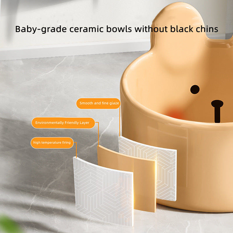 Household Pet Ceramic Bowl Large Caliber Dog Food Supplies Kitten...