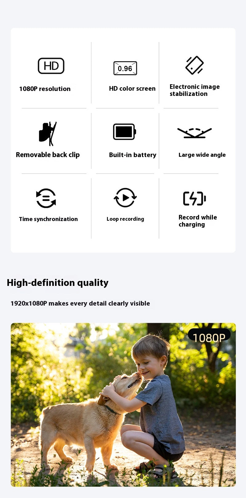 Hd Pet Thumb Camera Outdoor Sports