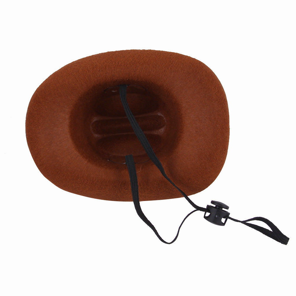 Pet Dog Cowboy Hat Headgear Cat