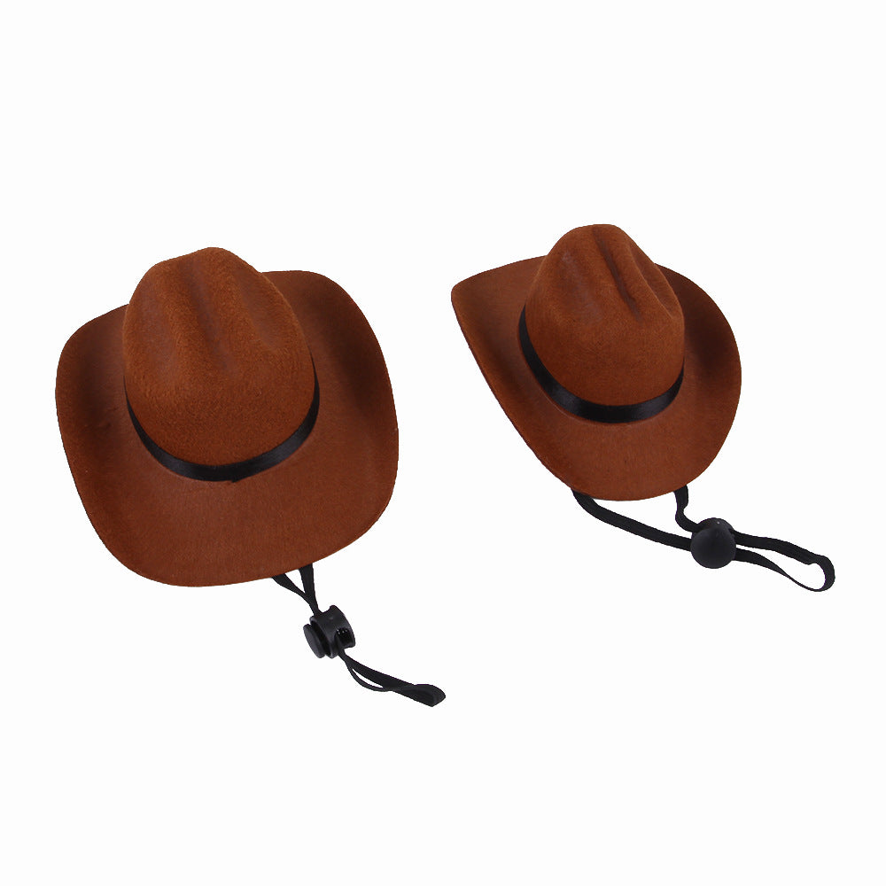 Pet Dog Cowboy Hat Headgear Cat