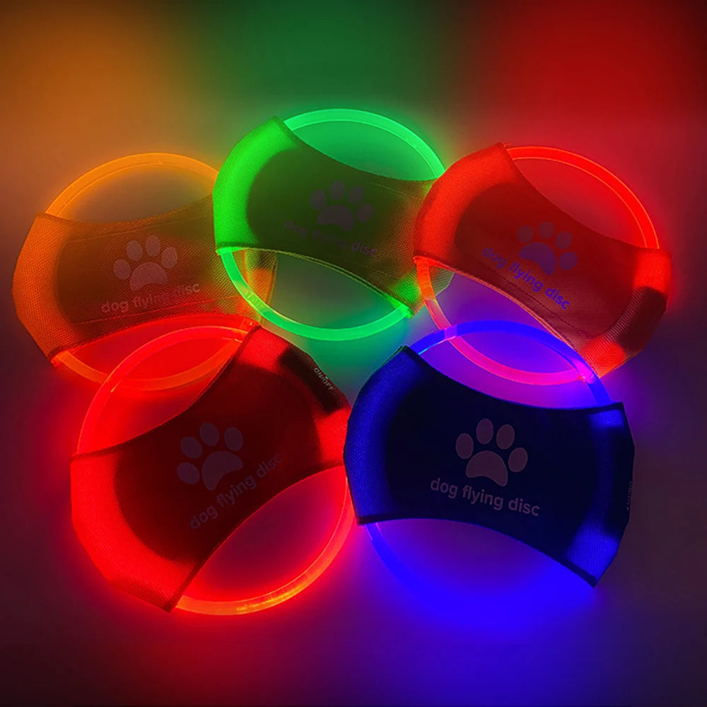 Dog Flying Discs Light Glowing Led