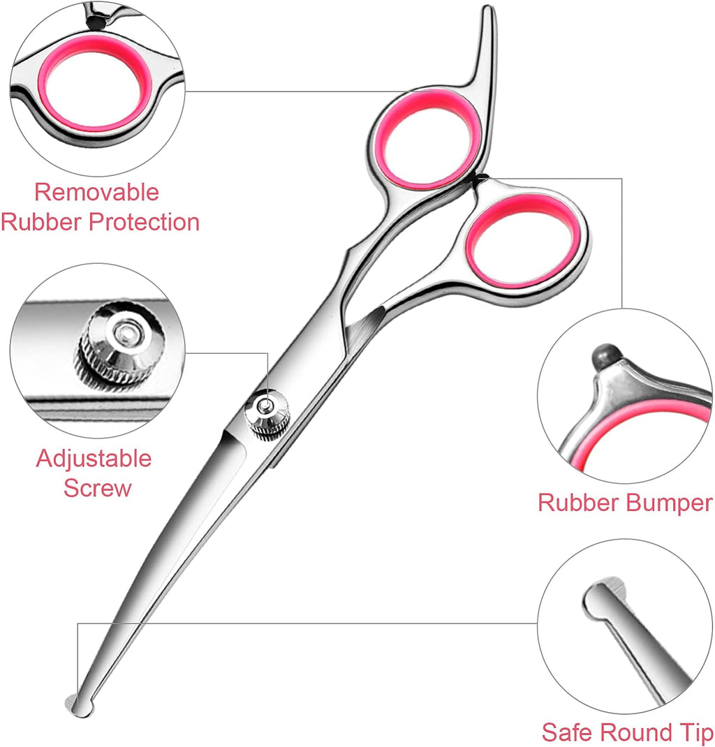 Dog Grooming Scissors With Safety Round Tips Stainless Steel...