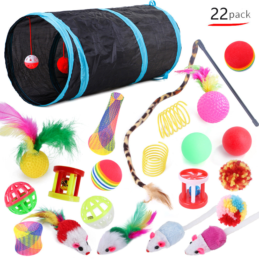 Set Funny Assembled Cat Enrichment Toy
