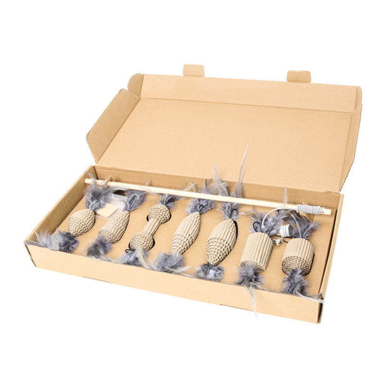 Pet Supplies Toys Seven Piece Corrugated