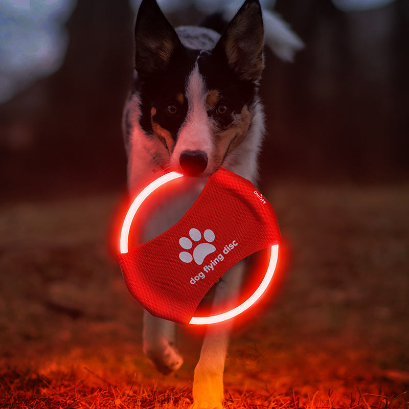 Dog Flying Discs Light Glowing Led
