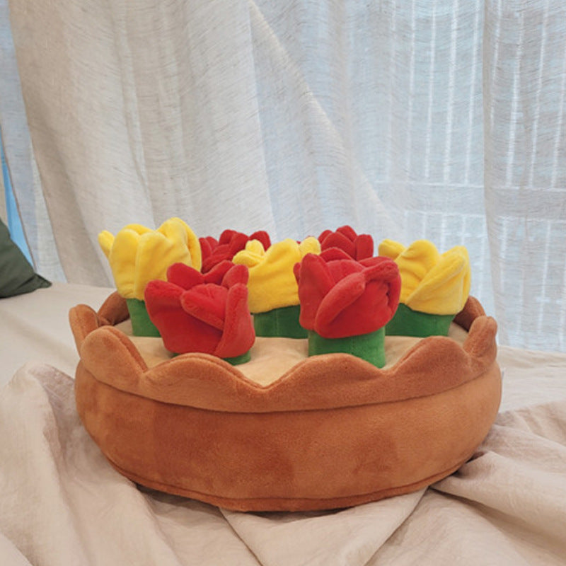 Tulip Suit Toys Pet Feeding Bowl