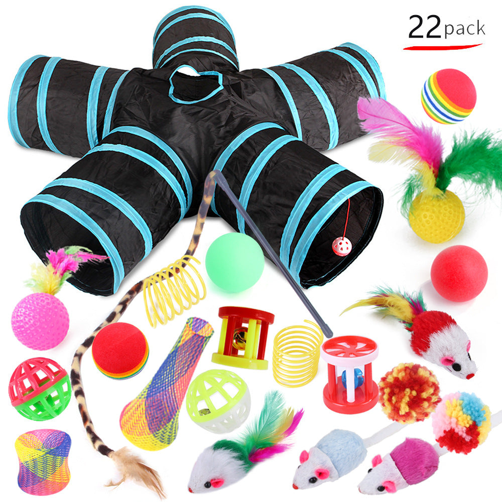 Set Funny Assembled Cat Enrichment Toy