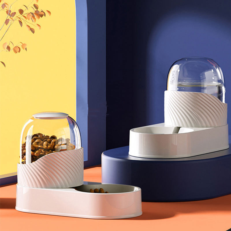 Water Drinker Dog Cat Bowl Combination