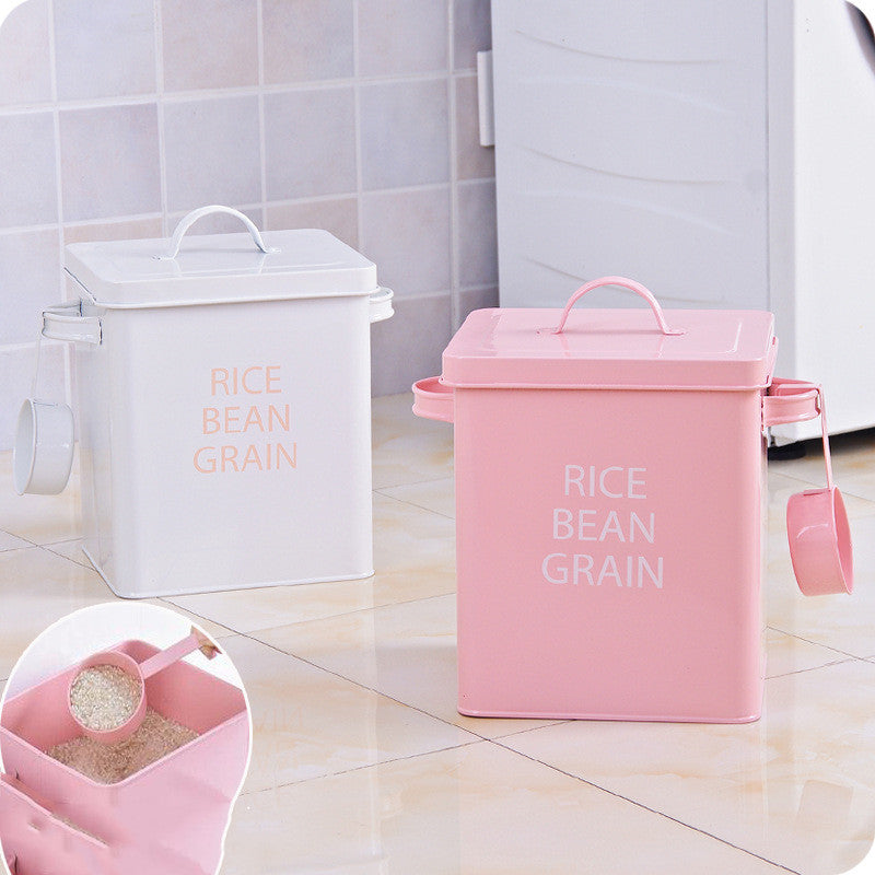 Pet Food Storage Bucket Thickened Iron