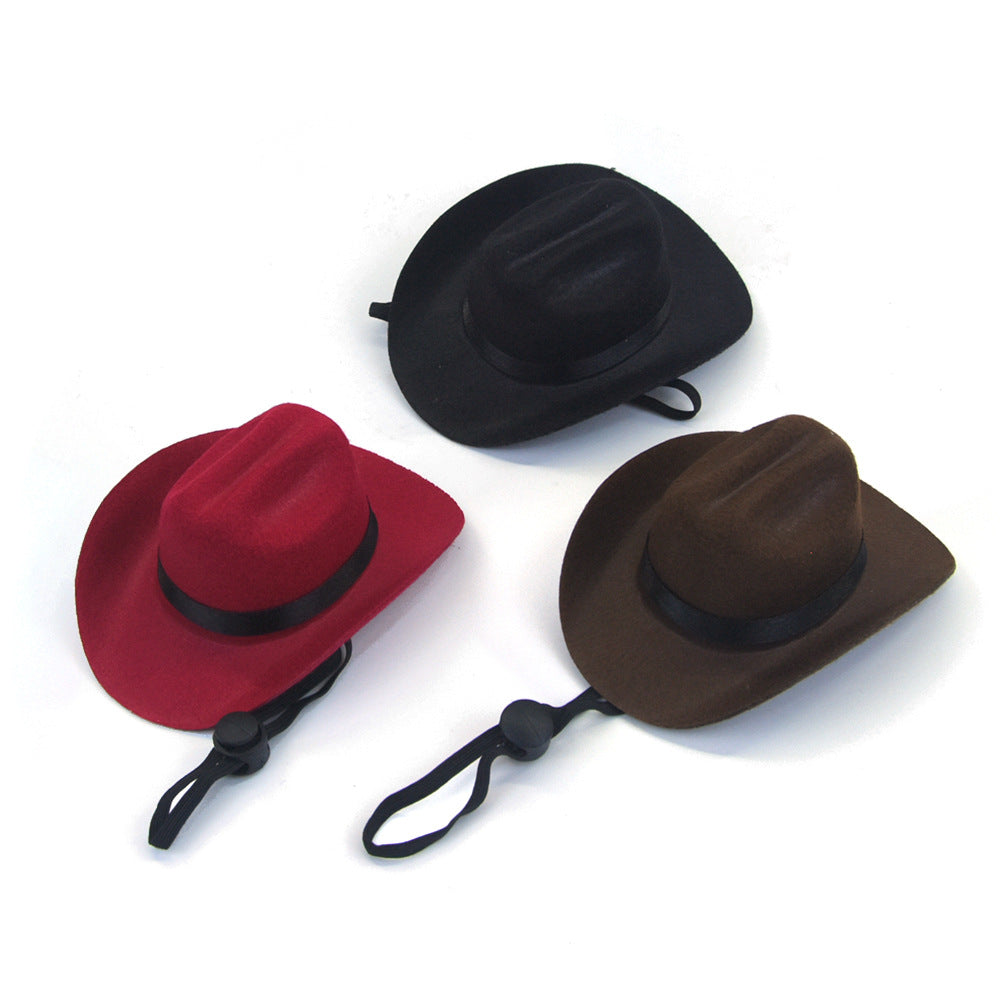 Pet Dog Cowboy Hat Headgear Cat